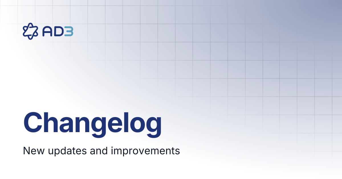 Changelog | AD3 User Guide